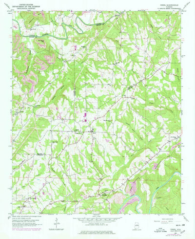 United States Geological Survey Creel, AL (1951, 24000-Scale) digital map
