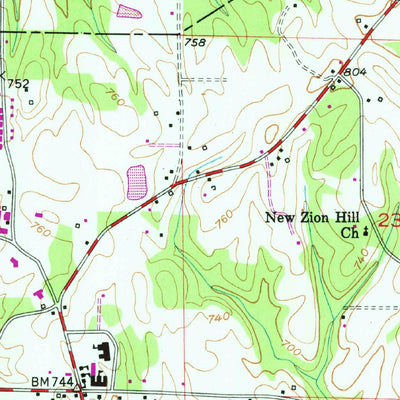 United States Geological Survey Creel, AL (1951, 24000-Scale) digital map