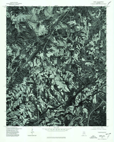 United States Geological Survey Creel, AL (1975, 24000-Scale) digital map