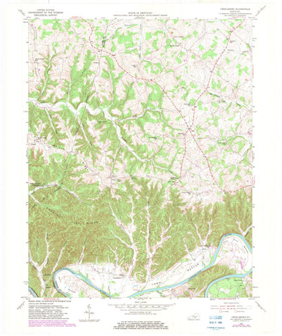 United States Geological Survey Creelsboro, KY (1953, 24000-Scale) digital map