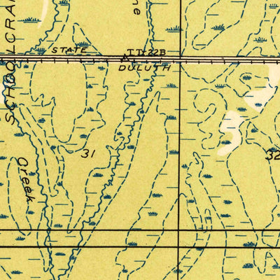 United States Geological Survey Creighton, MI (1931, 31680-Scale) digital map