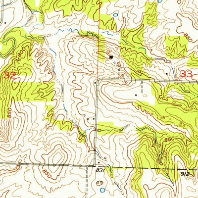 United States Geological Survey Creighton, MO (1953, 24000-Scale) digital map