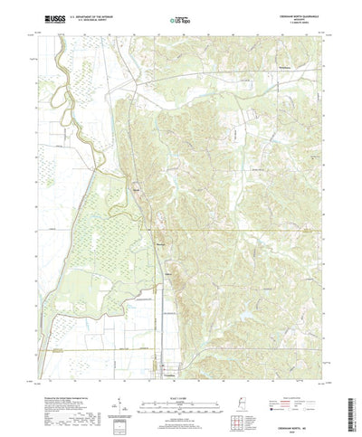 United States Geological Survey Crenshaw North, MS (2020, 24000-Scale) digital map