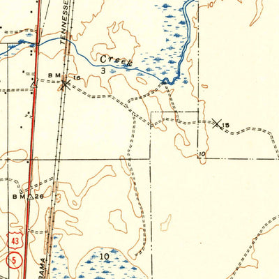 United States Geological Survey Creola, AL (1943, 62500-Scale) digital map