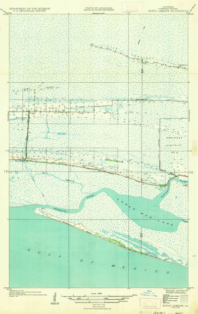 United States Geological Survey Creole, LA (1935, 31680-Scale) digital map
