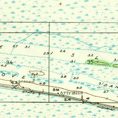 United States Geological Survey Creole, LA (1935, 31680-Scale) digital map