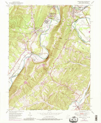 United States Geological Survey Cresaptown, MD-WV (1949, 24000-Scale) digital map