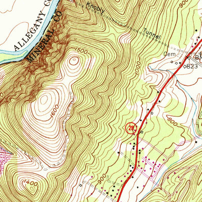 United States Geological Survey Cresaptown, MD-WV (1949, 24000-Scale) digital map