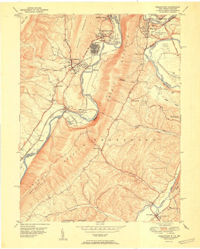 United States Geological Survey Cresaptown, MD-WV (1951, 24000-Scale) digital map