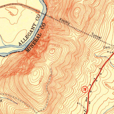 United States Geological Survey Cresaptown, MD-WV (1951, 24000-Scale) digital map