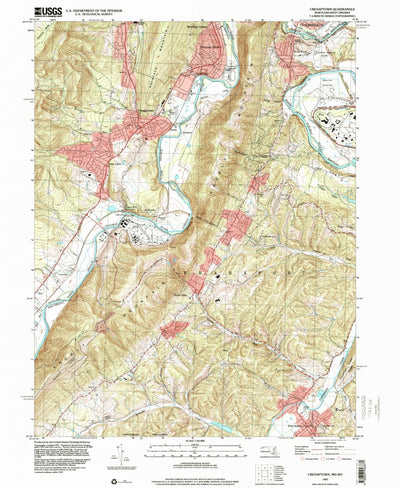 United States Geological Survey Cresaptown, MD-WV (1997, 24000-Scale) digital map
