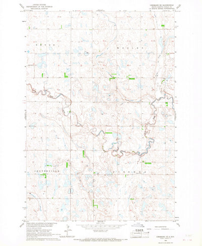 United States Geological Survey Cresbard SE, SD (1966, 24000-Scale) digital map