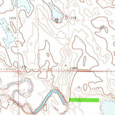 United States Geological Survey Cresbard SE, SD (1966, 24000-Scale) digital map