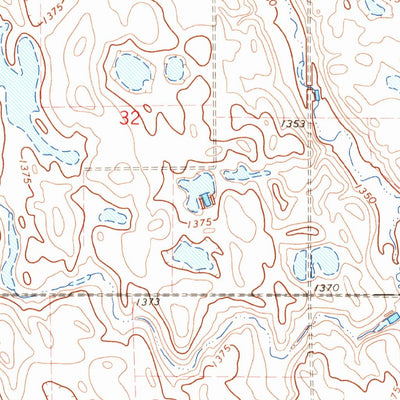 United States Geological Survey Cresbard SE, SD (1966, 24000-Scale) digital map