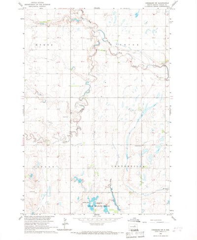 United States Geological Survey Cresbard SW, SD (1966, 24000-Scale) digital map