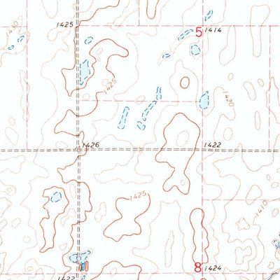 United States Geological Survey Cresbard SW, SD (1966, 24000-Scale) digital map