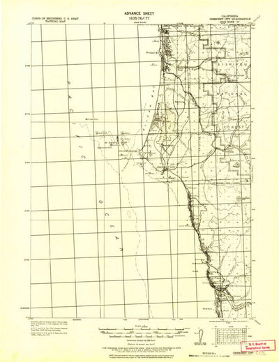 United States Geological Survey Crescent City, CA (1929, 125000-Scale) digital map