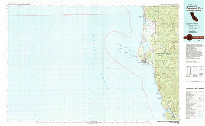 United States Geological Survey Crescent City, CA-OR (1983, 100000-Scale) digital map