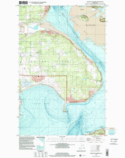 United States Geological Survey Crescent Harbor, WA (1998, 24000-Scale) digital map