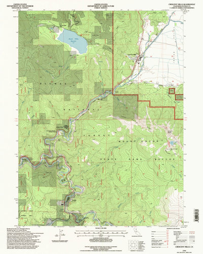United States Geological Survey Crescent Mills, CA (1994, 24000-Scale) digital map