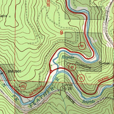 United States Geological Survey Crescent Mills, CA (1994, 24000-Scale) digital map