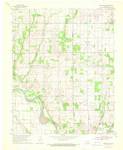 United States Geological Survey Crescent NW, OK (1969, 24000-Scale) digital map