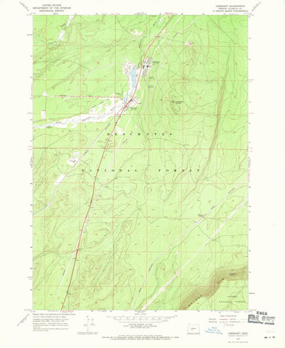 United States Geological Survey Crescent, OR (1967, 24000-Scale) digital map