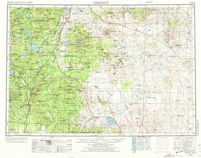 United States Geological Survey Crescent, OR (1970, 250000-Scale) digital map