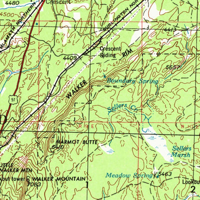 United States Geological Survey Crescent, OR (1970, 250000-Scale) digital map