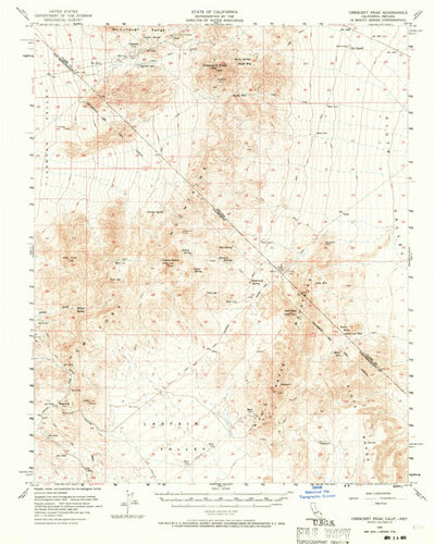 United States Geological Survey Crescent Peak, NV-CA (1956, 62500-Scale) digital map