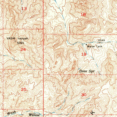 United States Geological Survey Crescent Peak, NV-CA (1956, 62500-Scale) digital map