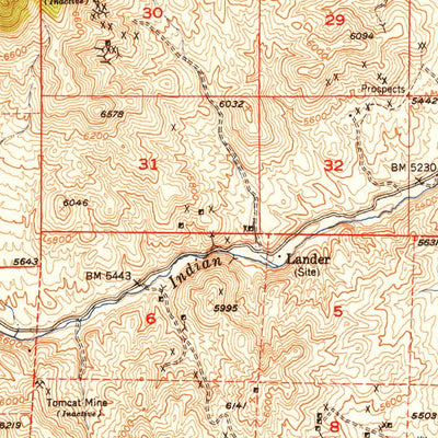 United States Geological Survey Crescent Valley, NV (1950, 62500-Scale) digital map