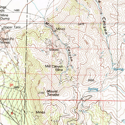 United States Geological Survey Crescent Valley, NV (1987, 100000-Scale) digital map