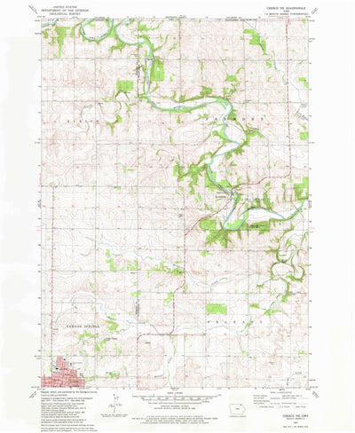 United States Geological Survey Cresco NE, IA (1981, 24000-Scale) digital map