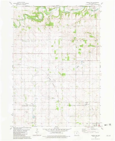 United States Geological Survey Cresco NW, IA (1981, 24000-Scale) digital map
