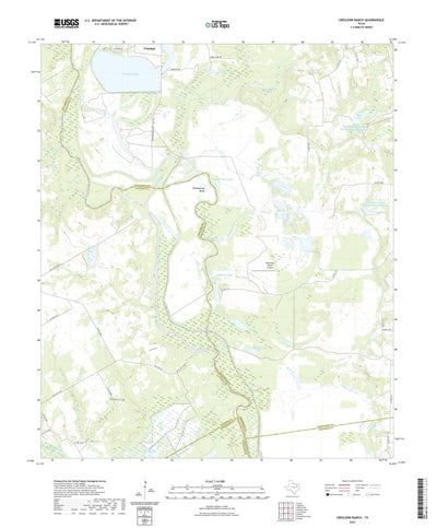 United States Geological Survey Creslenn Ranch, TX (2022, 24000-Scale) digital map