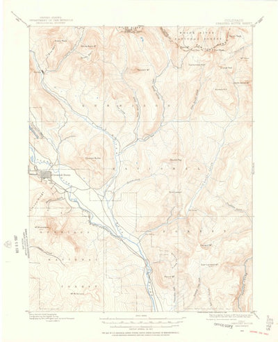 United States Geological Survey Crested Butte, CO (1888, 62500-Scale) digital map