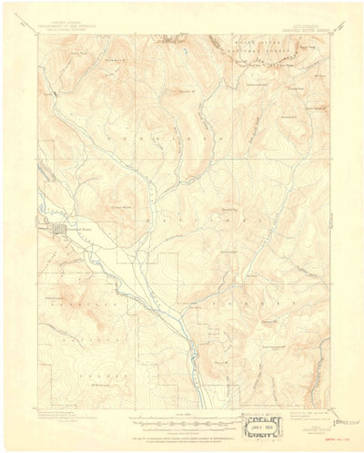 United States Geological Survey Crested Butte, CO (1893, 62500-Scale) digital map