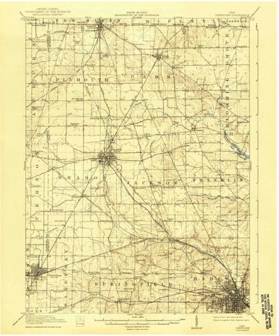 Crestline, OH (1915, 62500-Scale) Map by United States Geological ...