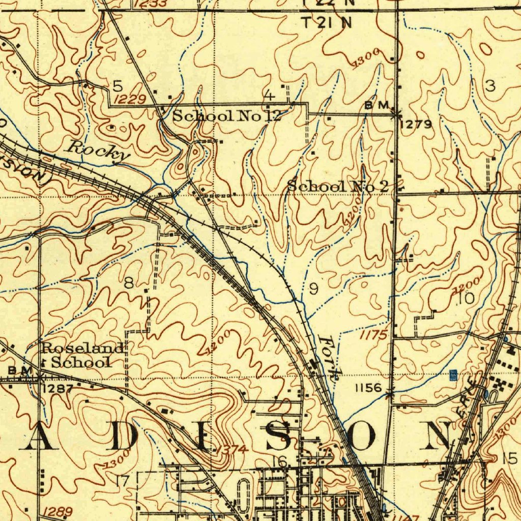 Crestline, OH (1915, 62500Scale) Map by United States Geological