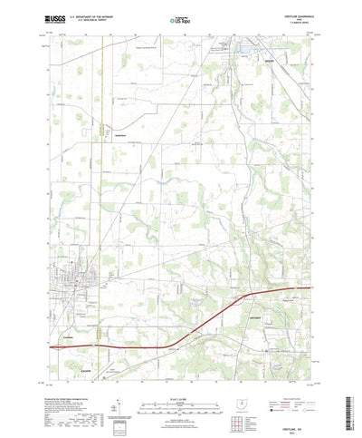 United States Geological Survey Crestline, OH (2023, 24000-Scale) digital map