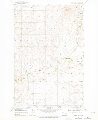 United States Geological Survey Creston Butte, WA (1969, 24000-Scale) digital map