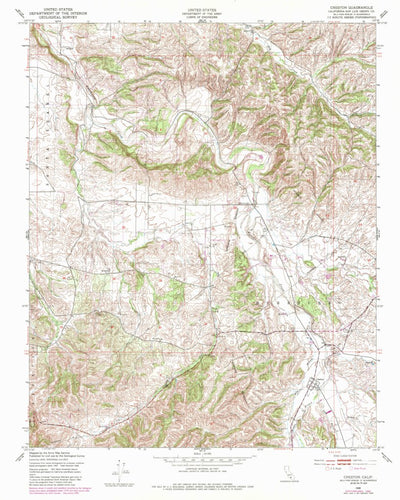 United States Geological Survey Creston, CA (1948, 24000-Scale) digital map