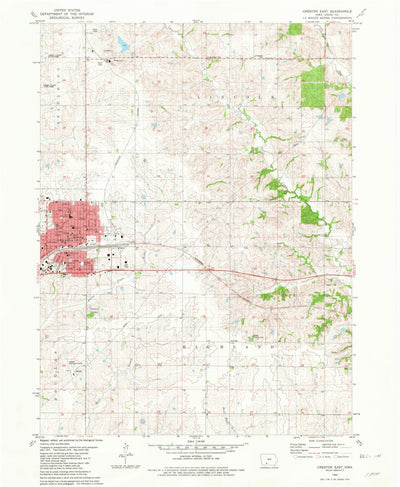 United States Geological Survey Creston East, IA (1980, 24000-Scale) digital map