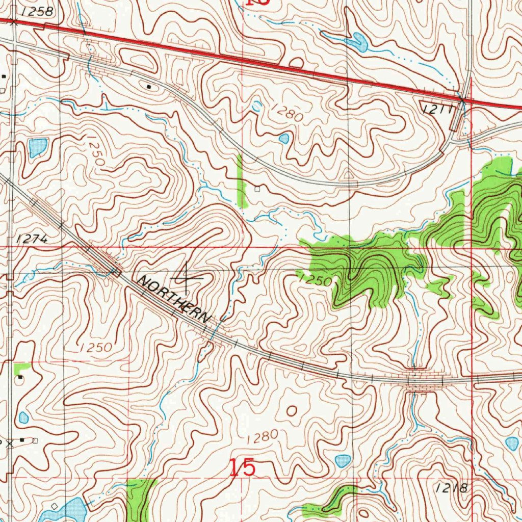 Creston East, IA (1980, 24000-Scale) Map by United States Geological ...