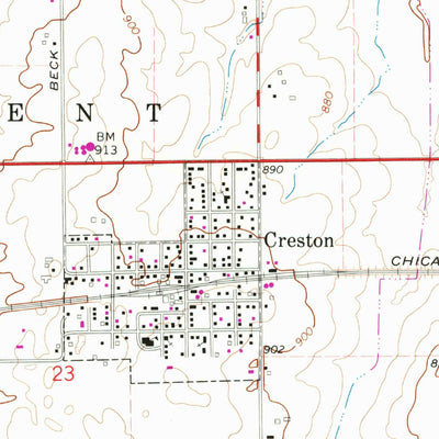 Creston, IL (1971, 24000-Scale) Map by United States Geological Survey ...