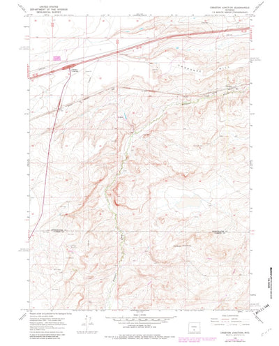 United States Geological Survey Creston Junction, WY (1966, 24000-Scale) digital map