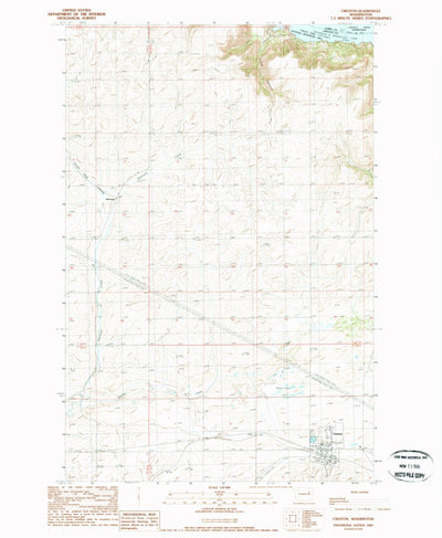United States Geological Survey Creston, WA (1989, 24000-Scale) digital map