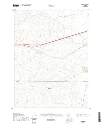United States Geological Survey Creston, WY (2021, 24000-Scale) digital map
