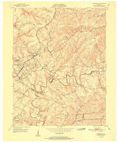 United States Geological Survey Crestwood, KY (1951, 24000-Scale) digital map